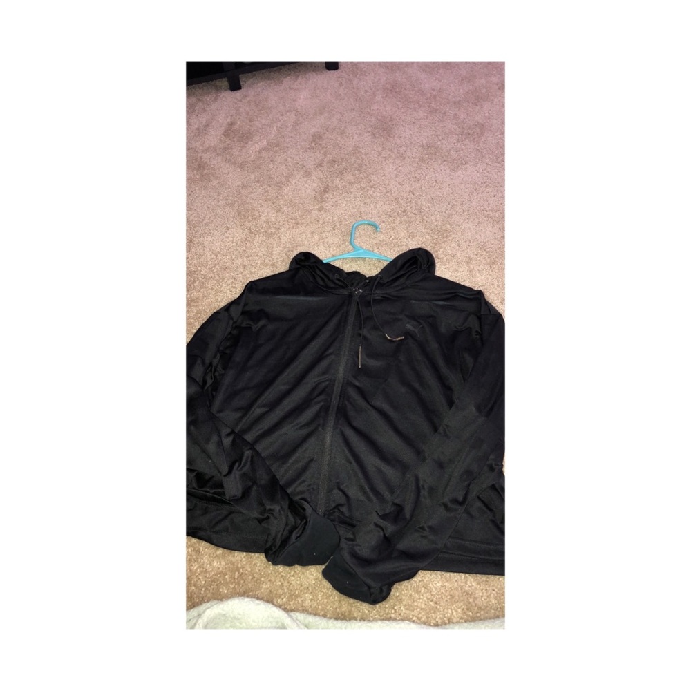cropped puma hoodie
